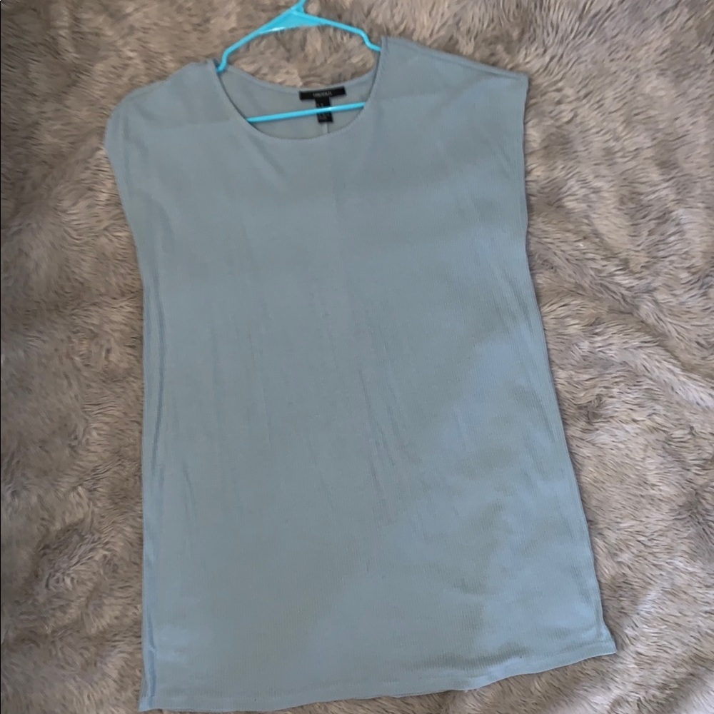Forever 21 Ribbed Baby Blue T-shirt dress